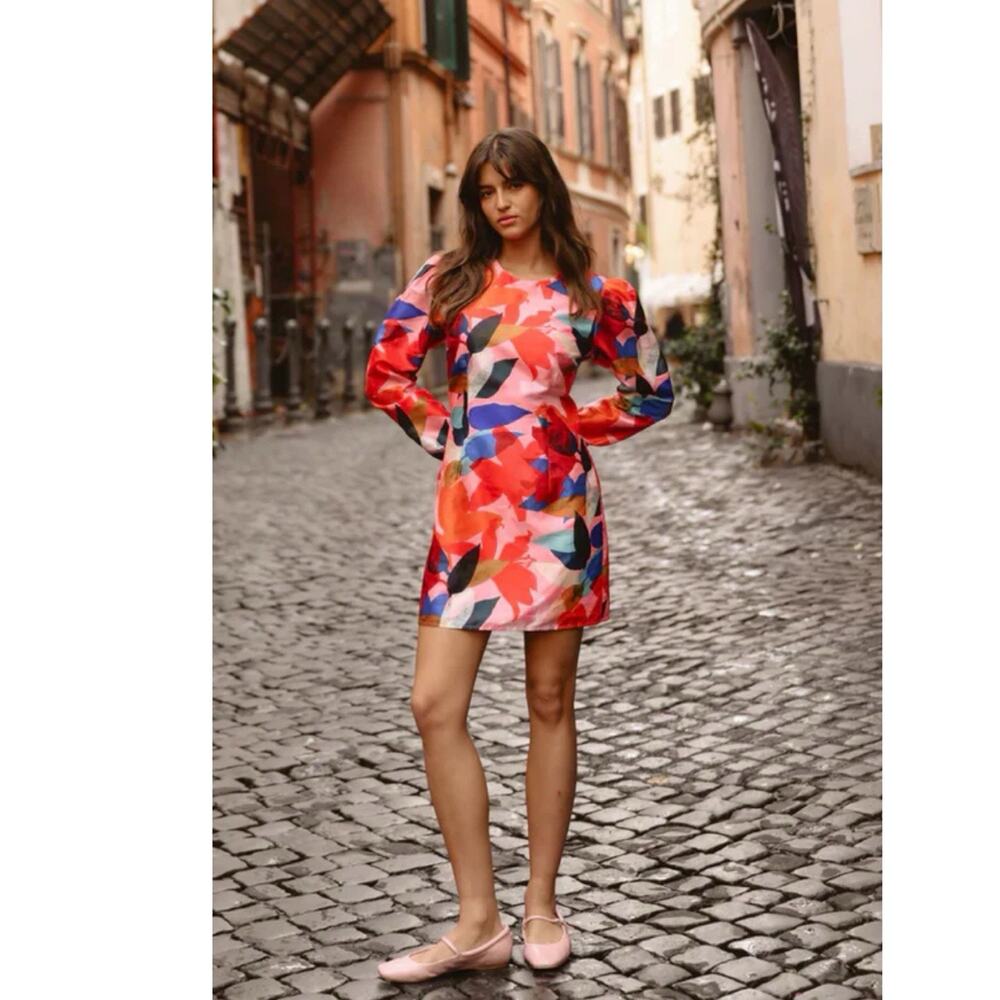 NWT Hutch Carolyn Satin mini dress Papier mache Sz Small